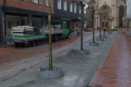 Boomspiegels halfverharding