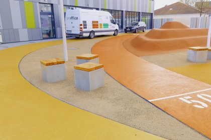 wassergebundene Wegedeckenmaterial KoMex Gelb